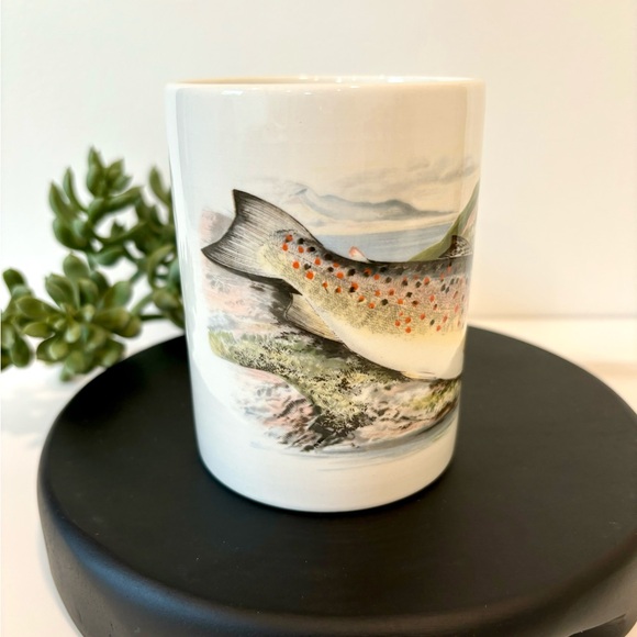 RARE British Portmeirion “Trout” Collectible Ceramic Mug “The Complete Angler” - Picture 3 of 7